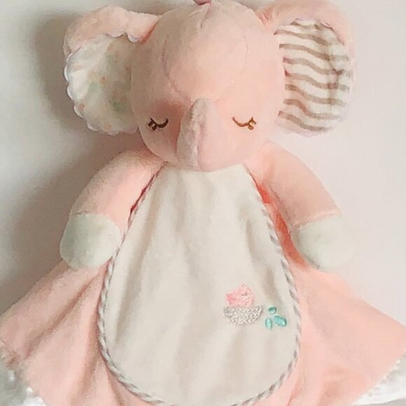 New w/ Tag Douglas Baby Lil' Snuggler Pink Elephant 🐘Lovey Blanket Plush🍼 - Picture 5 of 10